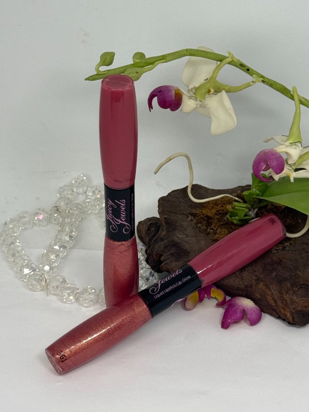 2x Too Faced Juicy Jewels Liquid Lipstick / Lip Gloss Duo - Garnet Glam - New